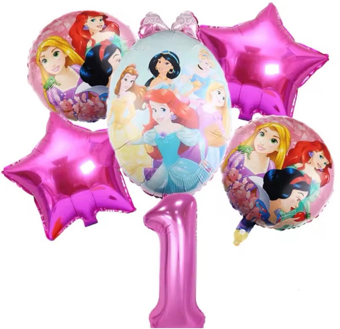 Prinsessen Folieballonnen Set (6 stuks), Ophalen of Verzenden, Nieuw, Versiering, Verjaardag