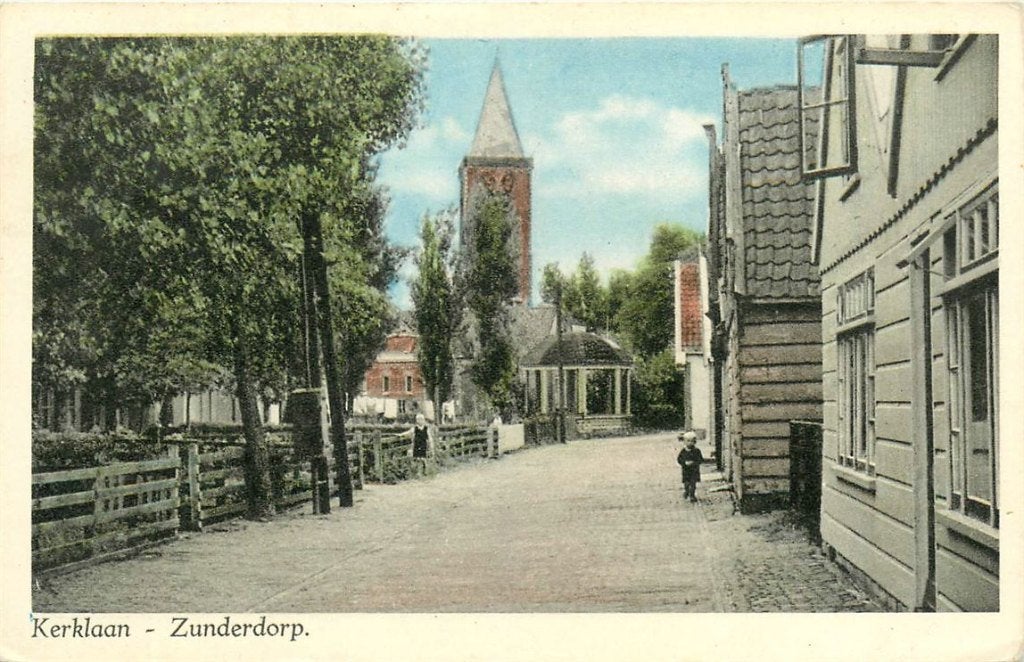 378-285-041 Zunderdorp Kerklaan, Ophalen of Verzenden, Voor 1920, Noord-Holland