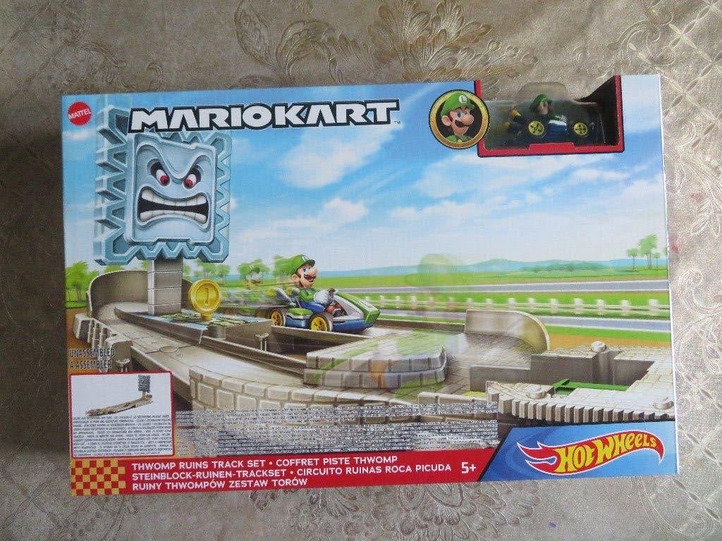 HOT WHEELS - MARIOKART - THWOMP RUINS TRACK SET, Racebaan, Ophalen of Verzenden, Zo goed als nieuw, Hot Wheels