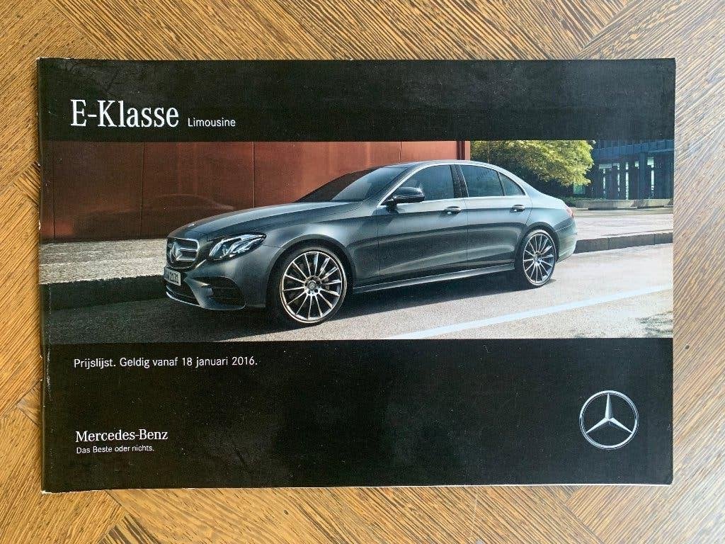 Prijslijst Mercedes-Benz E-klasse limousine W213 2016 nieuw, Nieuw, Mercedes-Benz, Mercedes, Ophalen of Verzenden