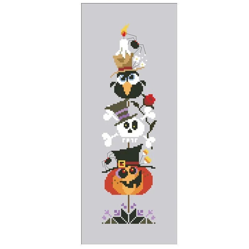 Borduurpakket Spooky Tree Halloween Kruissteek 14CT Aida, Ophalen of Verzenden, Nieuw, Handborduren, Borduurpakket