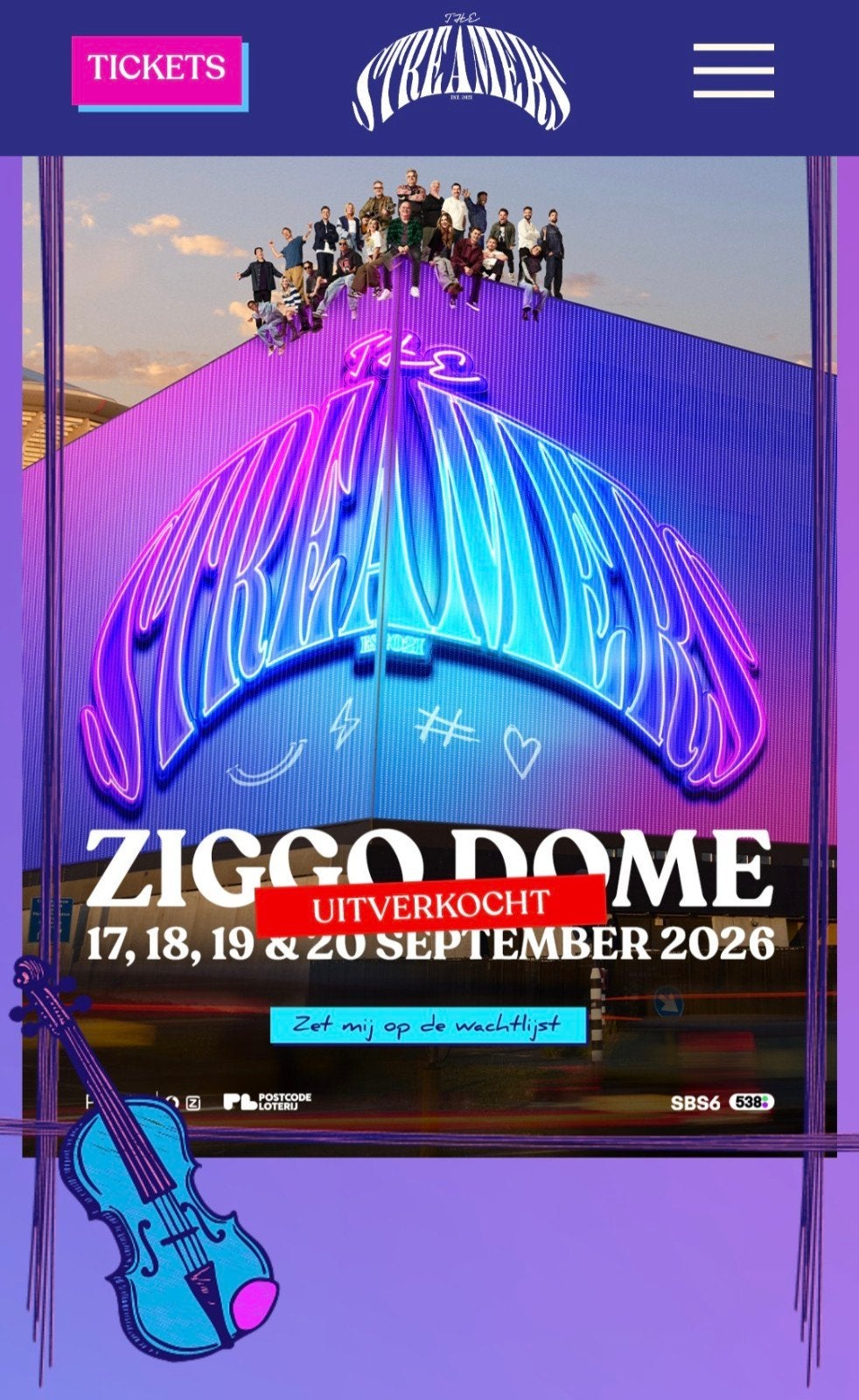2 tickets The Streamers  20-9-2026, Tickets en Kaartjes, Twee personen, September