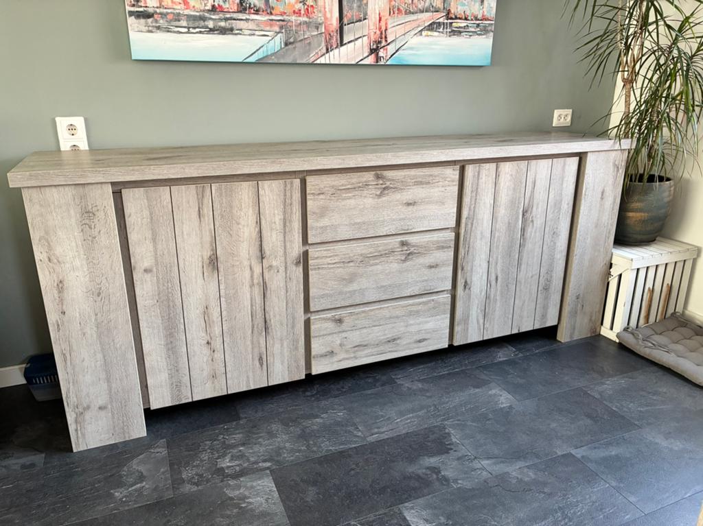 Dressoir 223cm, Ophalen, Gebruikt, 50 tot 75 cm, 200 cm of meer
