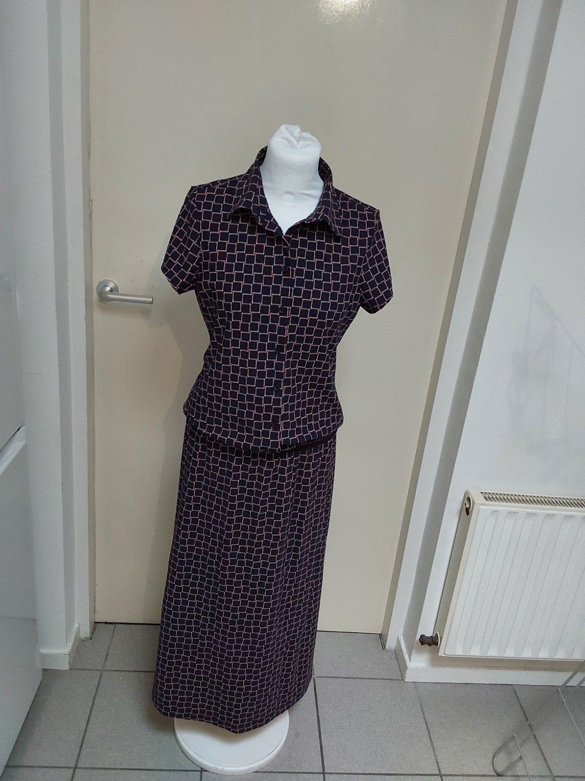 Prachtige jurk van Cadadia maat 40, travelstof, Kleding | Dames, Jurken, Cadadia, Verzenden, Zo goed als nieuw, Blauw