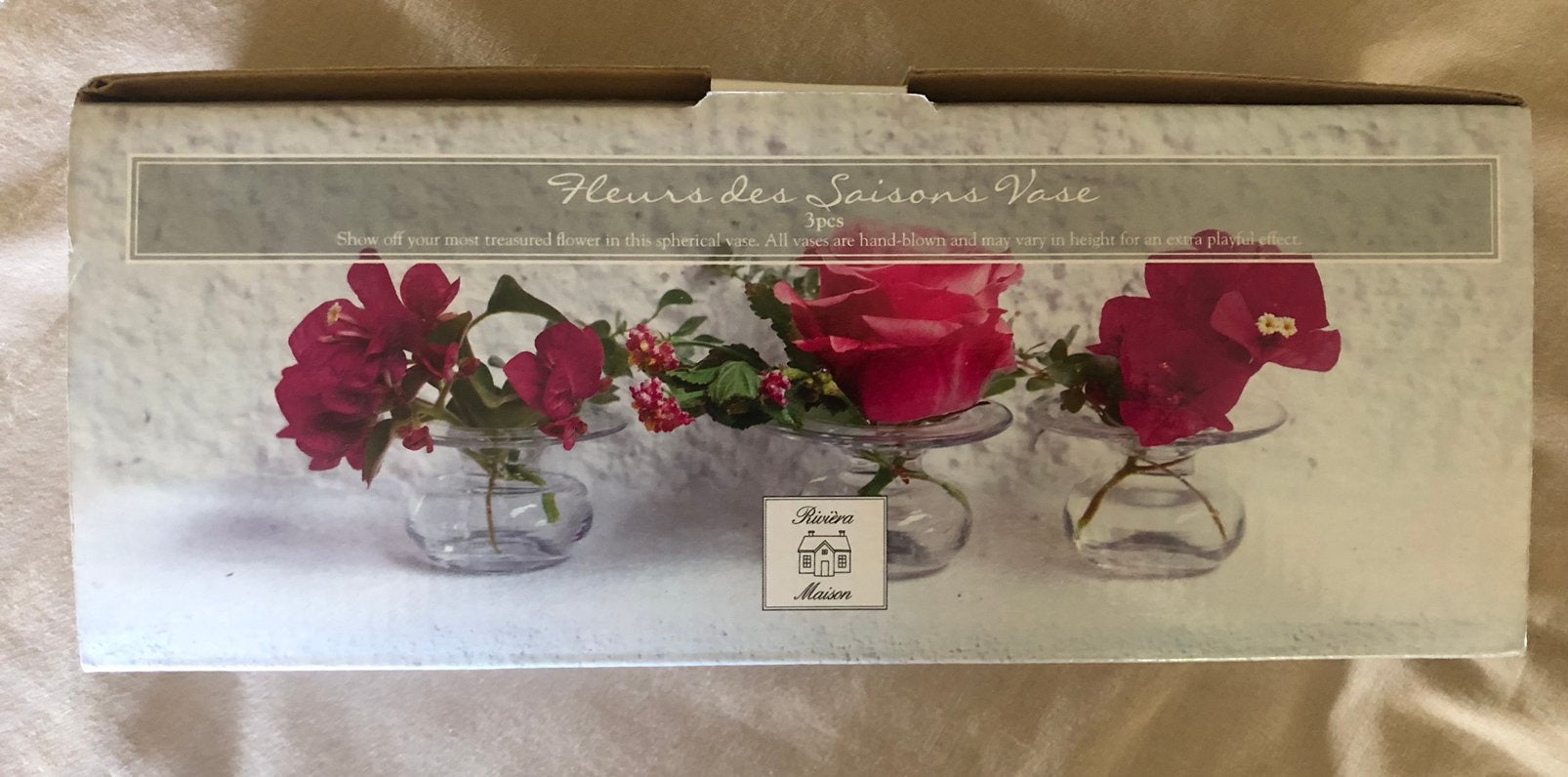 Riviera Maison fleurs des saisons vase nieuw!, Ophalen of Verzenden, Nieuw, Glas