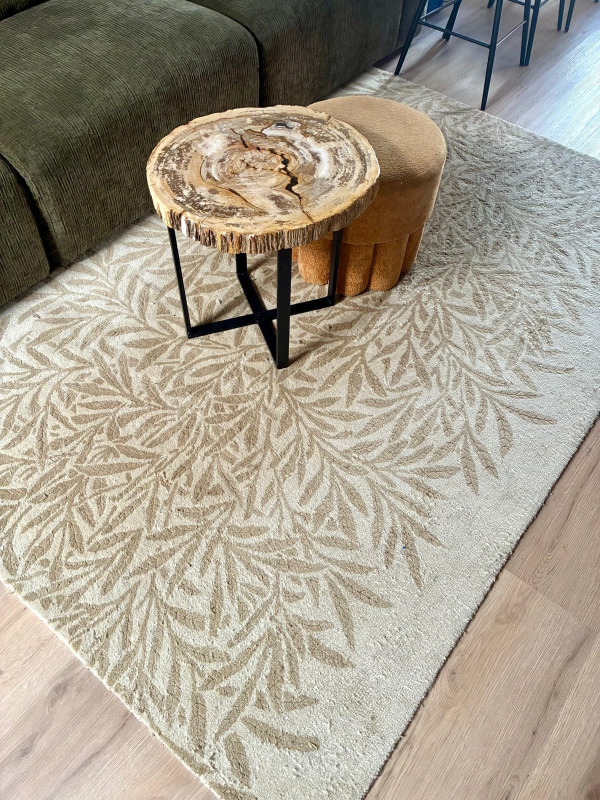 Uniek wollen vloerkleed Morris & Co 170x240 cm, Ophalen, Gebruikt, Beige, 150 tot 200 cm