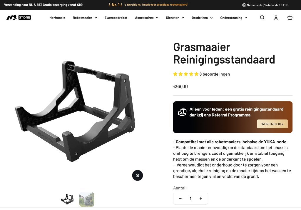 Mammotion Grasmaaier Reinigingsstandaard, nieuw in doos !!!, Tuin en Terras, Ophalen, Nieuw, 50 cm of meer