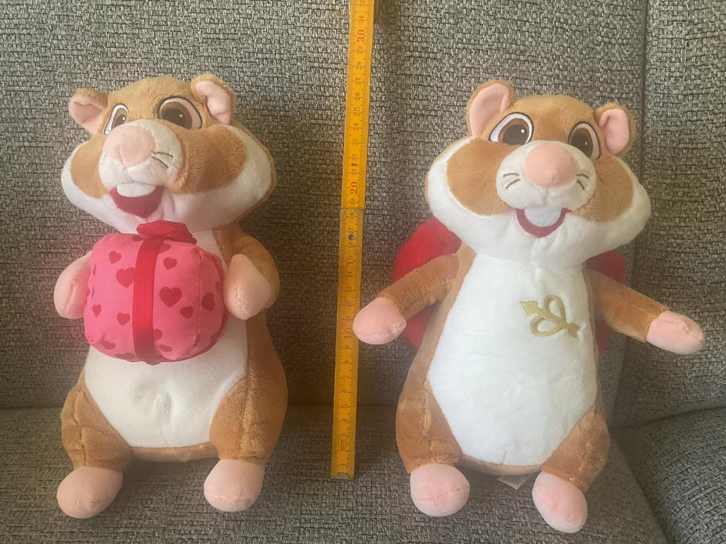 AH Hamsters knuffels - cupido en valentijn, Gebruikt, Albert Heijn, Hamster, Ophalen of Verzenden