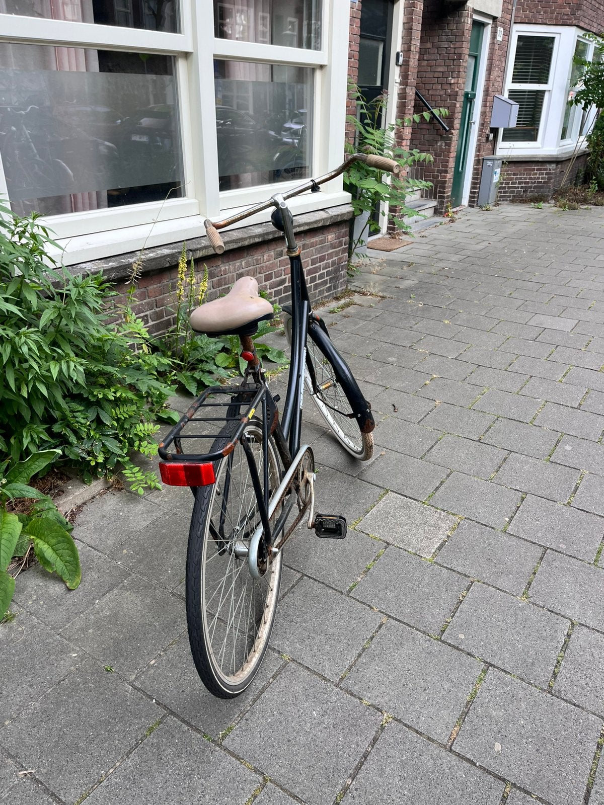 Stadsfiets - Zwarte, Ophalen, Gebruikt, Terugtraprem