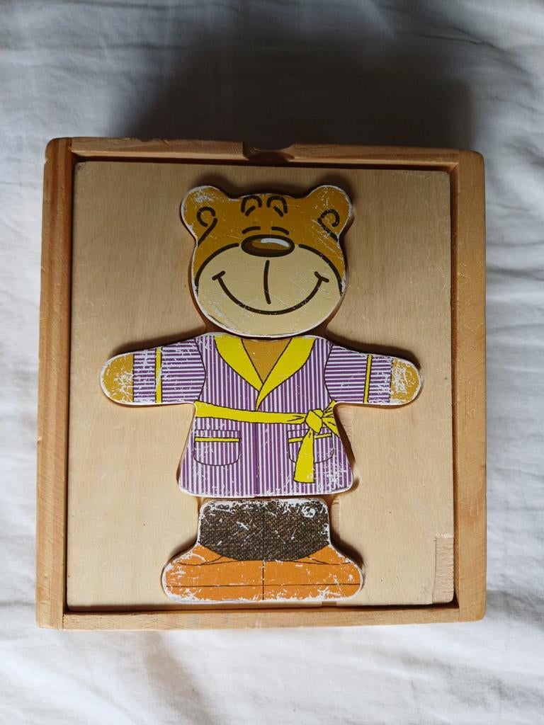Houten puzzel emoties, Ophalen of Verzenden, Gebruikt, Overige typen