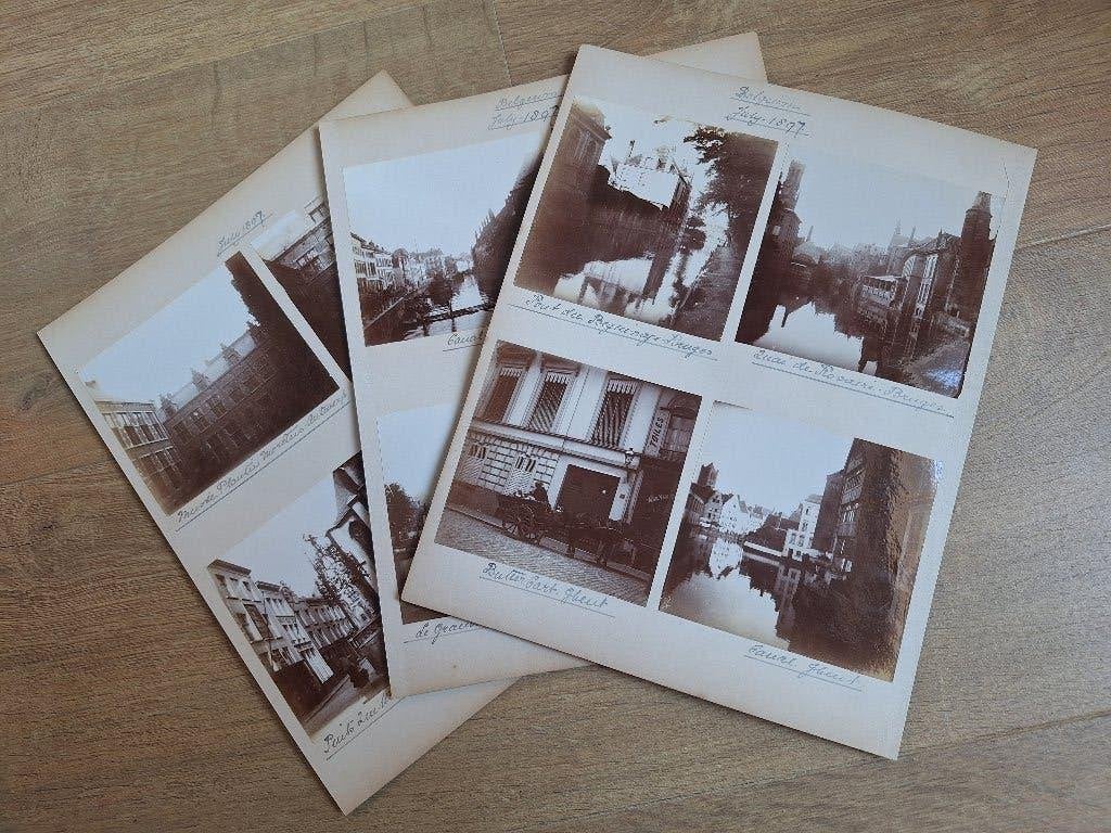 Foto's Gent, Brugge en Anterpen uit 1897!, Verzamelen, Ansichtkaarten | België, Verzenden, Voor 1920, Brussel (Gewest)