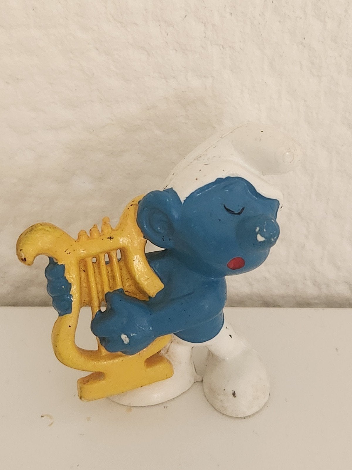 Peyo - Harpsmurf - smurf, Ophalen of Verzenden, Gebruikt, Overige Smurfen, Poppetje, Figuurtje of Knuffel