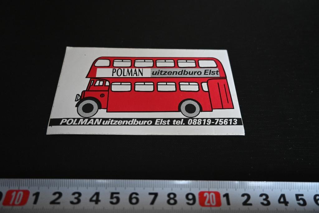 sticker Elst POLMAN uitzendburo 08819-75613 *, Ophalen, Zo goed als nieuw, Sticker