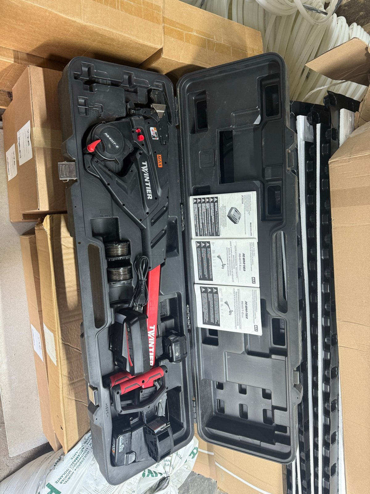 MAX TWINTIER RB401T-E Wapeningsbinder vloerverwarming, Ophalen, Zo goed als nieuw, Overige typen, Overige merken