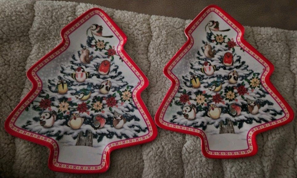 Melamine bordjes/schaaltjes kerstboom, Ophalen of Verzenden