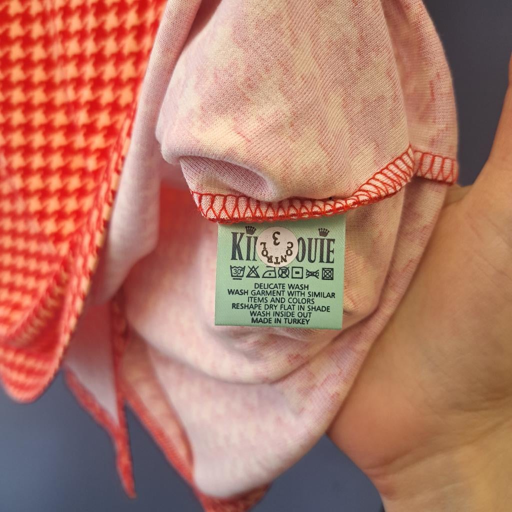 King Louie nieuwe rok rood/roze pied de poule mt XL 43598, ., Maat 46/48 (XL) of groter, Nieuw, Ophalen of Verzenden