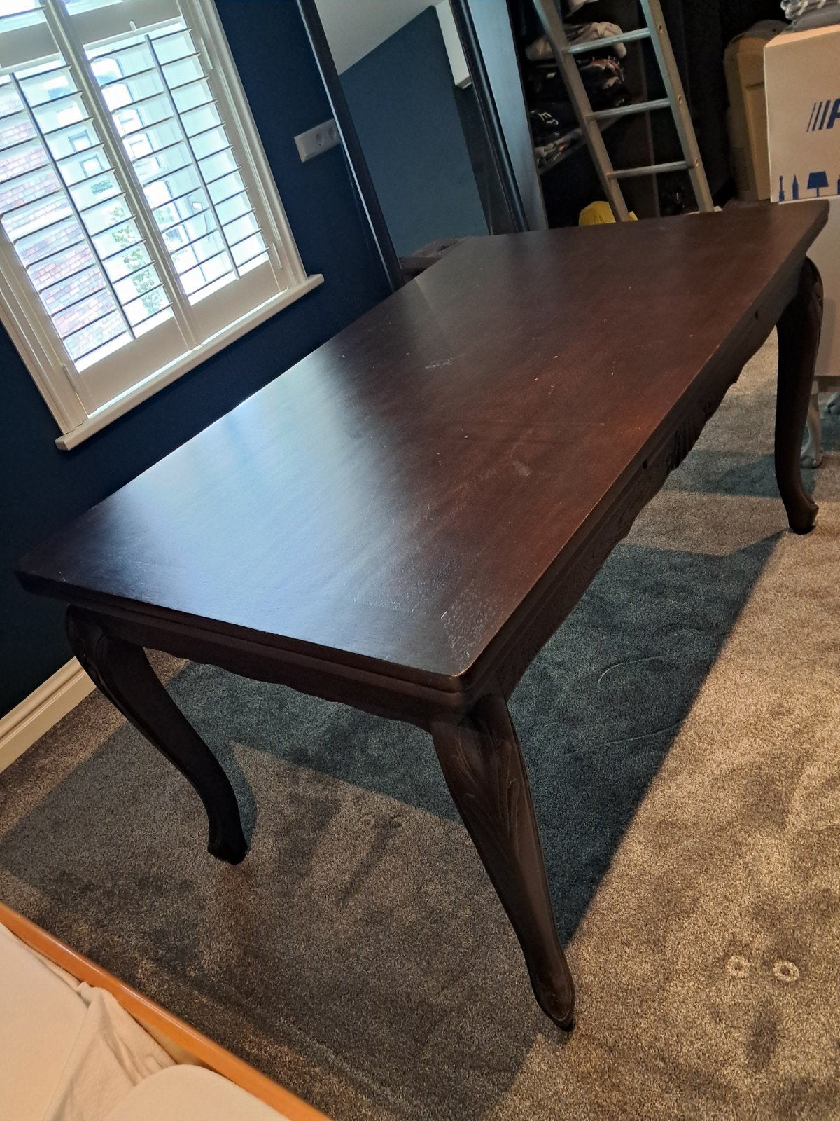 (Uitschuifbare) eettafel., Ophalen, Gebruikt, 200 cm of meer, 50 tot 100 cm