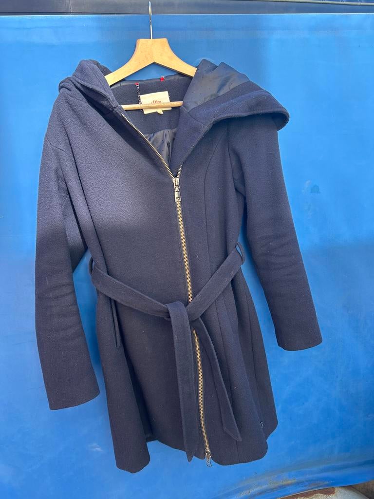 s.Oliver dames winterjas, Kleding | Dames, Jassen | Winter, Ophalen of Verzenden, Gedragen, Maat 38/40 (M), Blauw