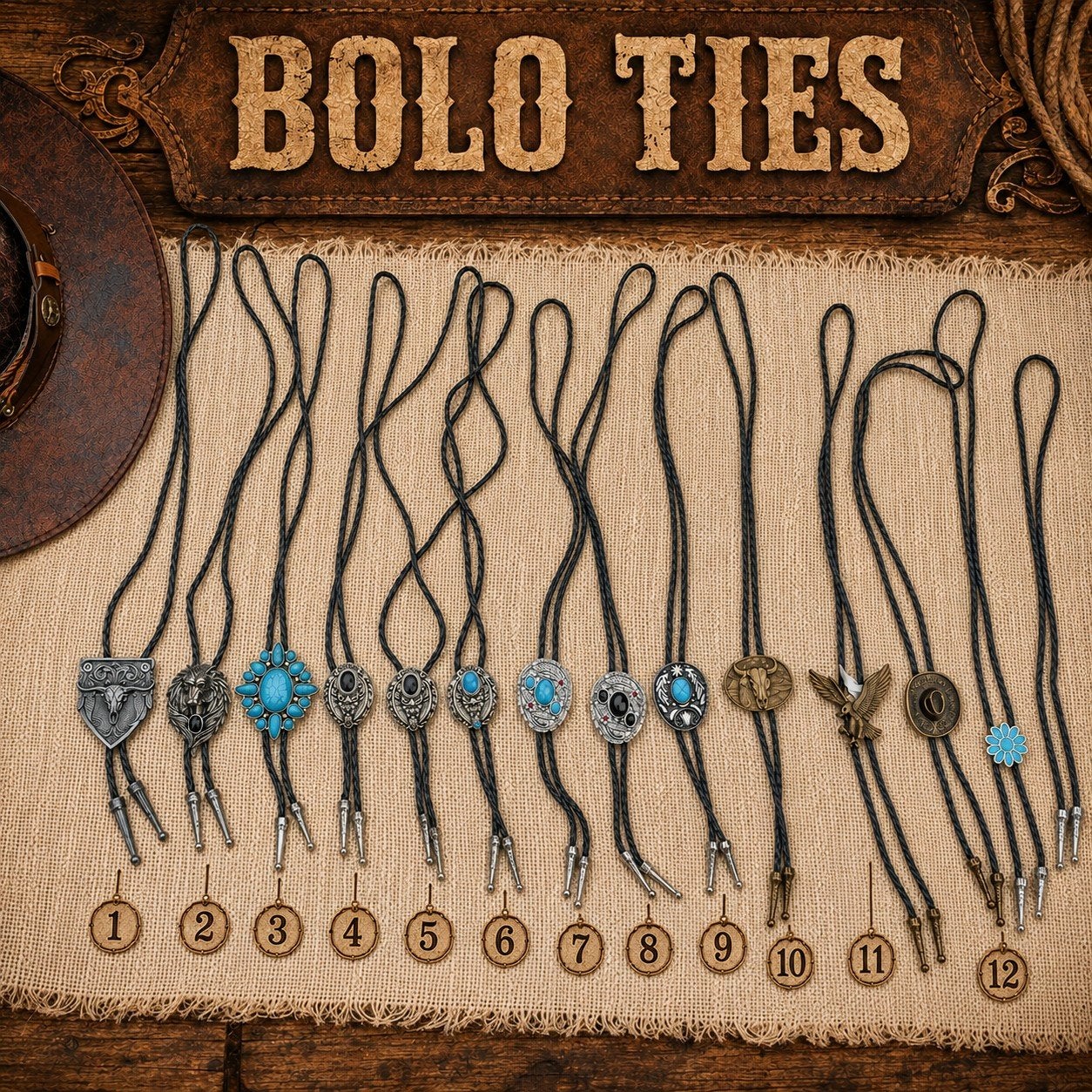 Amerikaanse stropdas - bolo tie. Unisex, Overige materialen, Nieuw, Ophalen of Verzenden, Nvt