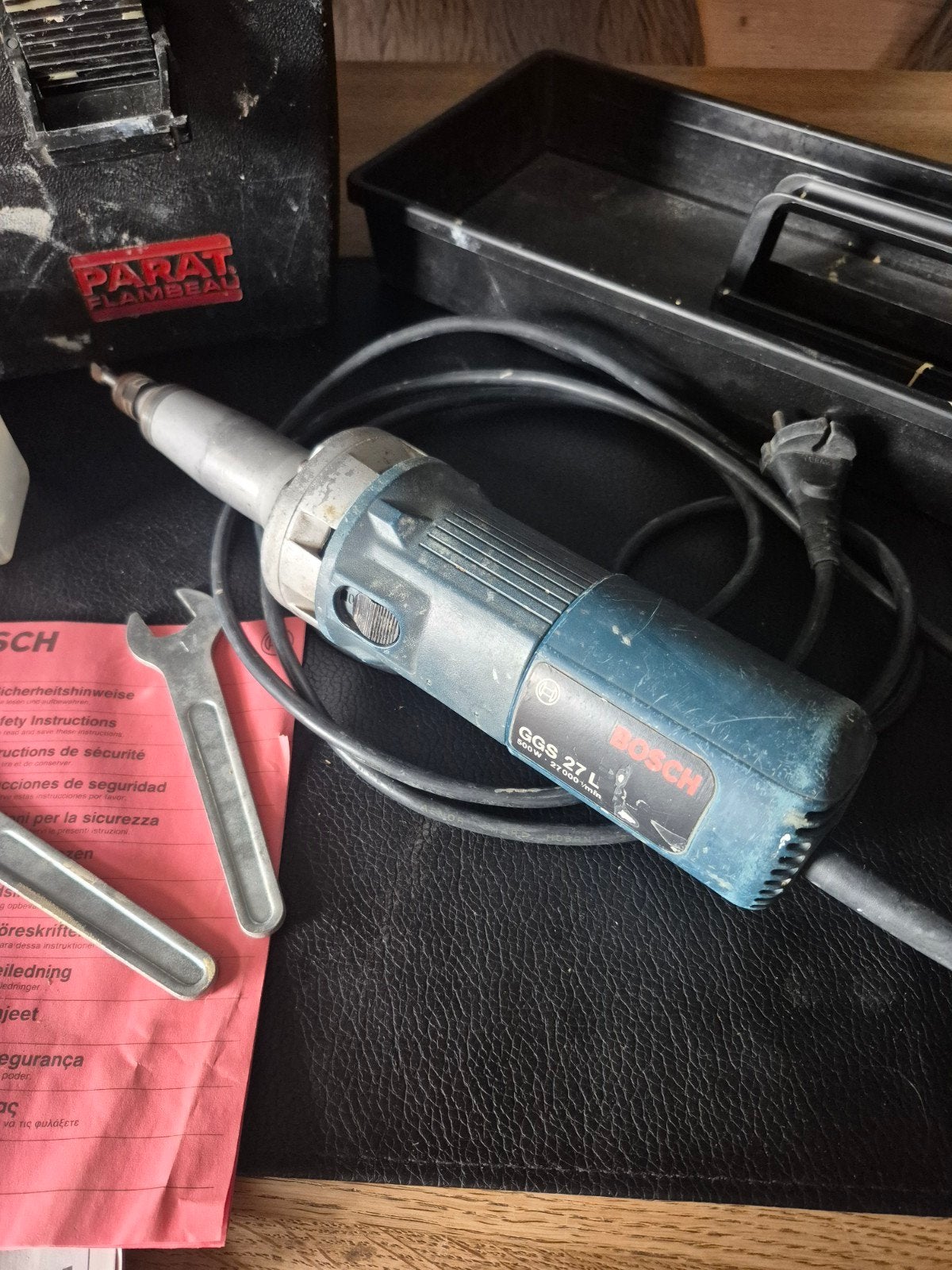 Bosch GGS 27 L houtrotfrees  stiftfrees, Doe-het-zelf en Verbouw, Ophalen of Verzenden, Gebruikt, Minder dan 700 watt, Haakse handslijpmachine