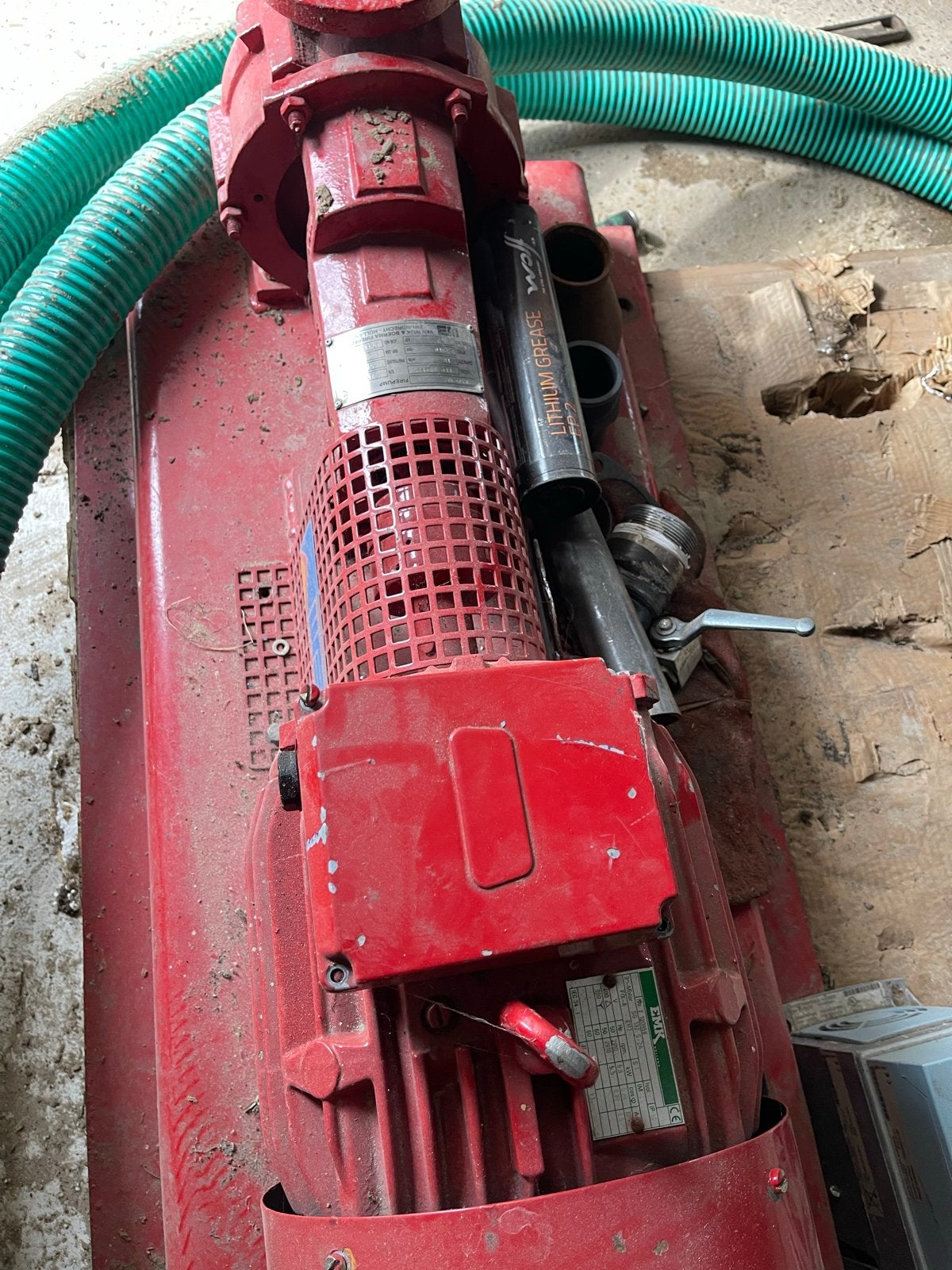 Brandweerpomp met elektromotor - Van Wijk & Boerma, Ophalen of Verzenden