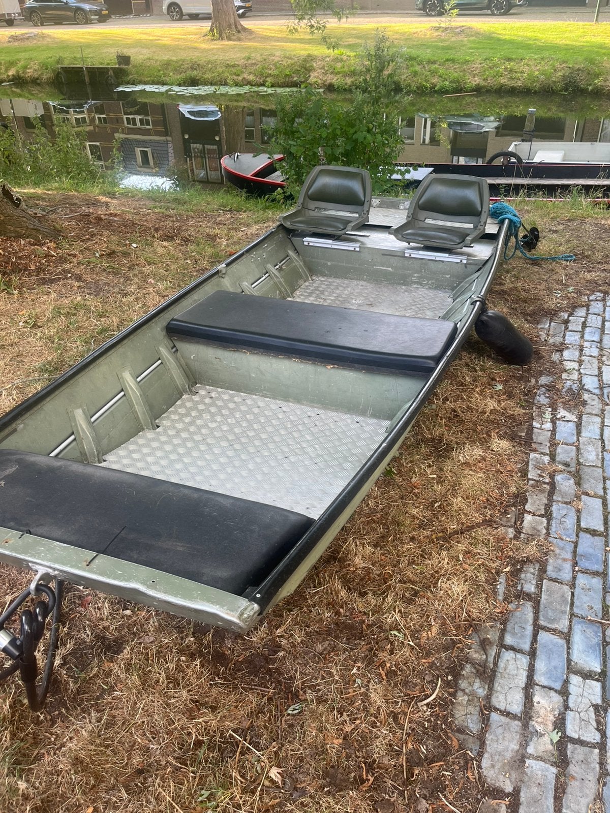 Sylvan 1436 platbodem, Afdekzeil, Consoleboot, Aluminium, Ophalen of Verzenden