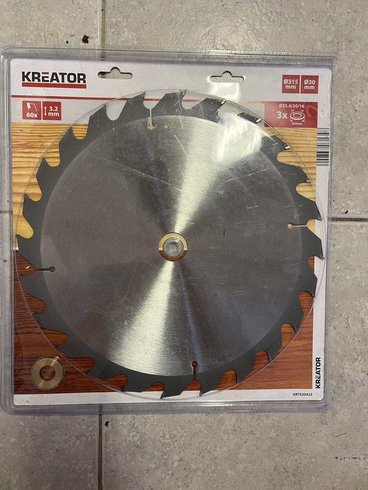 Kreator Cirkelzaagblad Ø315mm, Ophalen, Cirkelzaag, 70 mm of meer, Nieuw