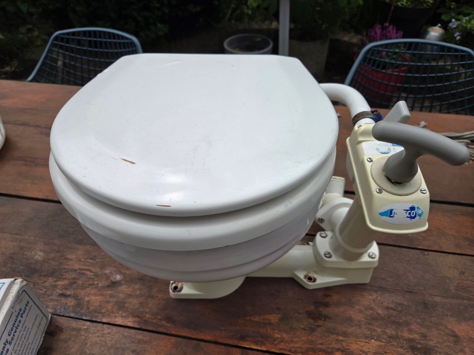 Jabsco onderwatertoilet - Handmatig pomptoilet voor boot, Ophalen of Verzenden, Gebruikt, Kombuis en Sanitair