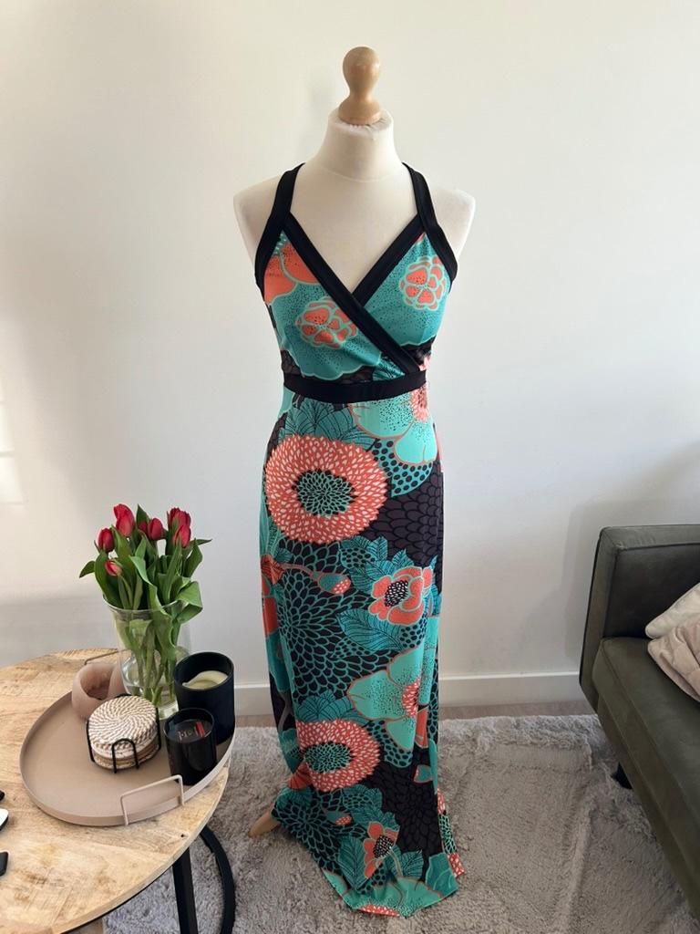 King Louie maat XL kleurrijke maxi jurk 3265