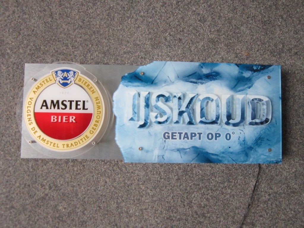 AMSTEL BIER LED LICHTRECLAME, Ophalen, Zo goed als nieuw, Overige typen, Amstel