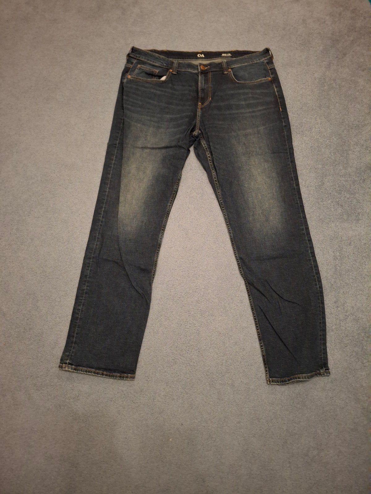 C&A Straight Jeans W40 L34 - Donkerblauw, Blauw, W40 - W42 (confectie 56/58), Gedragen, C&A