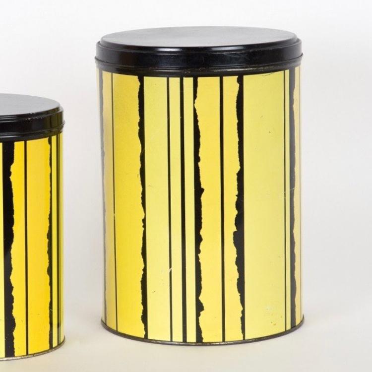 XXL Tomado BLIK geel zwart groot fifties retro Mid Century, Ophalen of Verzenden, Huis en Inrichting