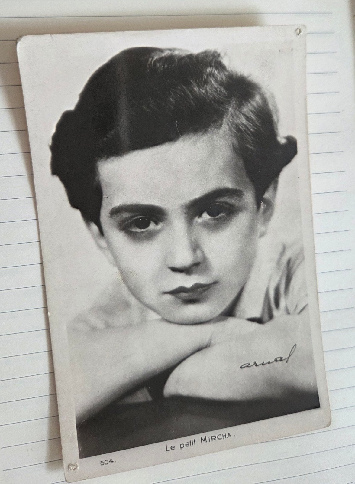 Vintage Ansichtkaart: Le petit MIRCHA - Zeldzaam Portret, Verzenden, 1920 tot 1940, Ongelopen, Sterren en Beroemdheden