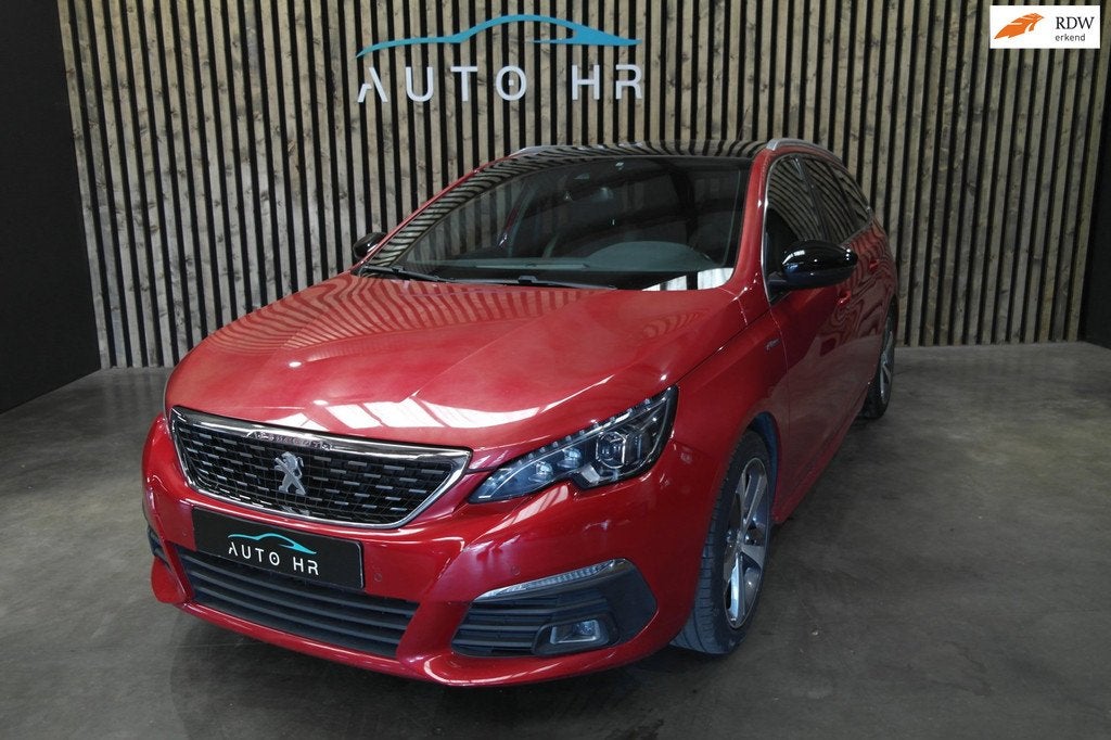 Peugeot 308 SW GT-line 130pk automaat Tekst goed lezen!, Stof, Gebruikt, Zwart, Origineel Nederlands