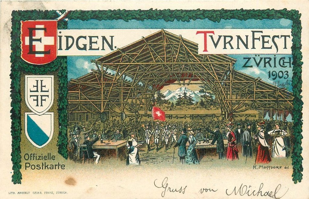 379-005-001 Zurich Eidgen Turnfest 1903, Verzenden, Voor 1920, Overig Europa