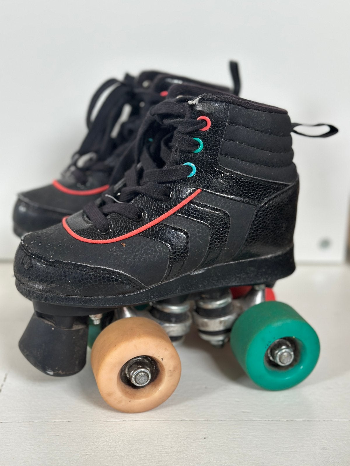 Rolschaatsen quad jr zwart maat 28-30, Ophalen, Zo goed als nieuw