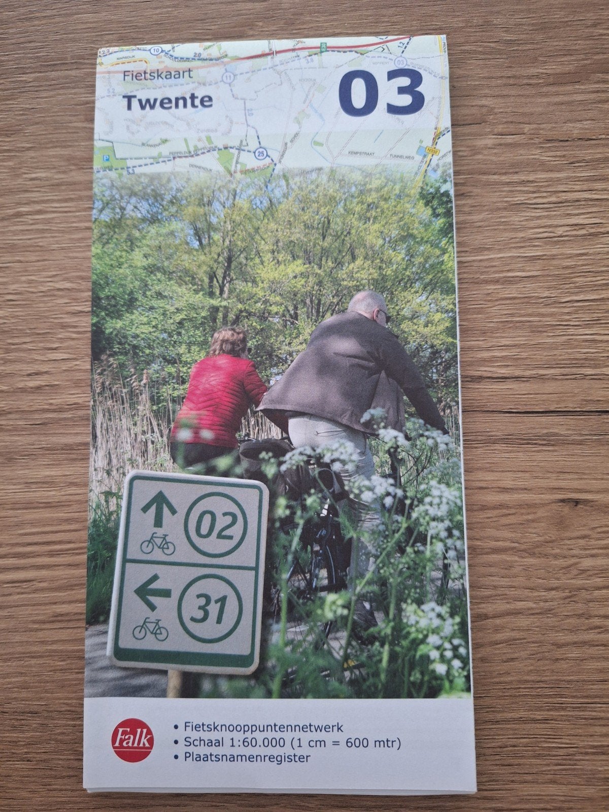 Falk Fietskaart Twente 03 - Fietsknooppuntennetwerk, 2000 tot heden, Nieuw, Landkaart, Nederland