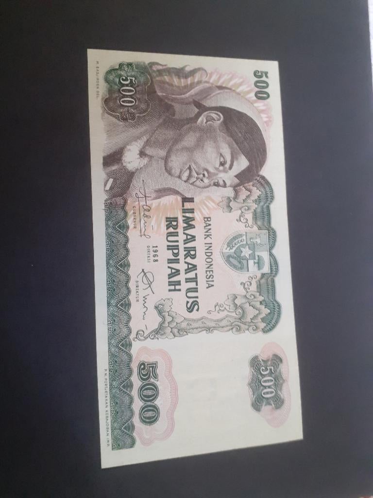 500 rupiah biljet 1968 unc, Verzenden, Zuidoost-Azië, Los biljet