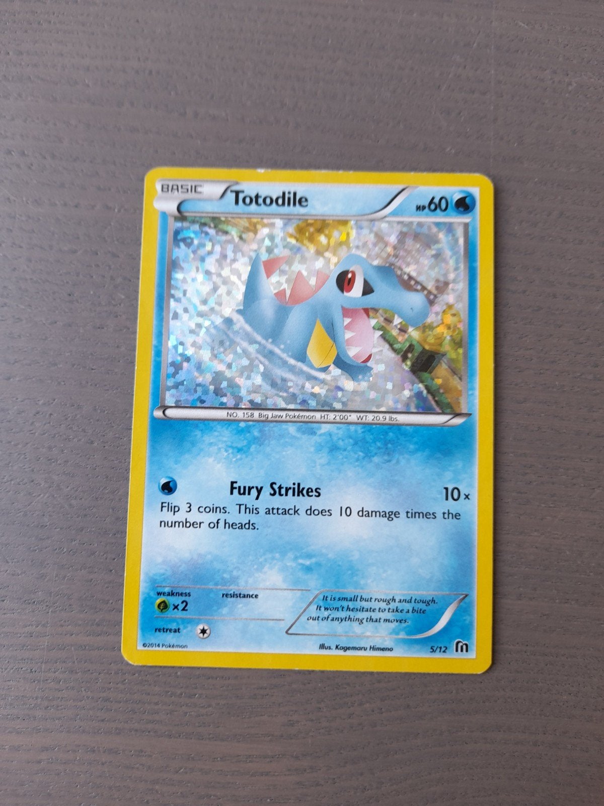 Mcdonalds 5/12 totodile holo, Ophalen of Verzenden, Gebruikt, Losse kaart, Foil