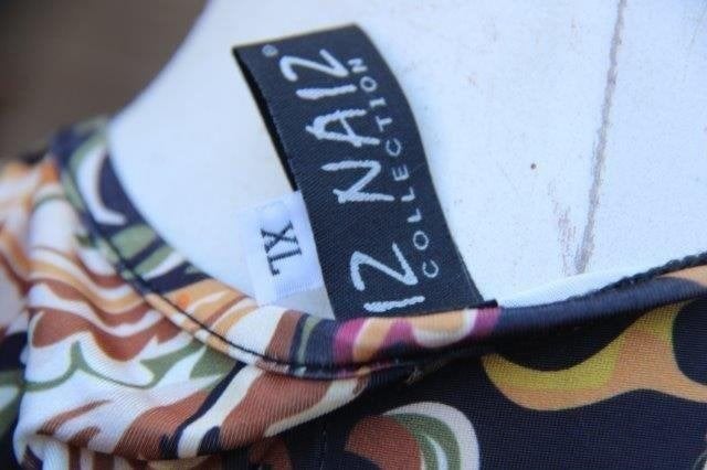 Jurk zwart/ bruin/ oranje Iz Naiz mt XL Vaste prijs OPRU, Zwart, Maat 46/48 (XL) of groter, Iz Naiz, Ophalen of Verzenden