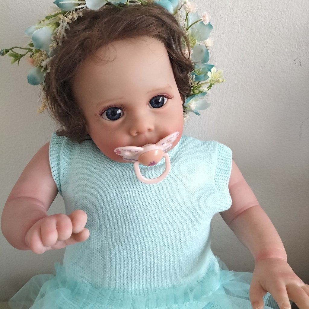 Reborn baby  meisje 60 cm, Ophalen of Verzenden, Nieuw, Babypop, Levensecht of Reborn