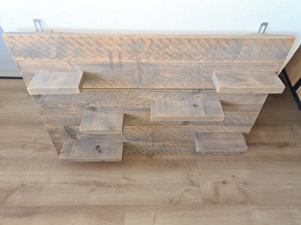 handgemaakte, rustieke wandplank van hout, Ophalen, Gebruikt