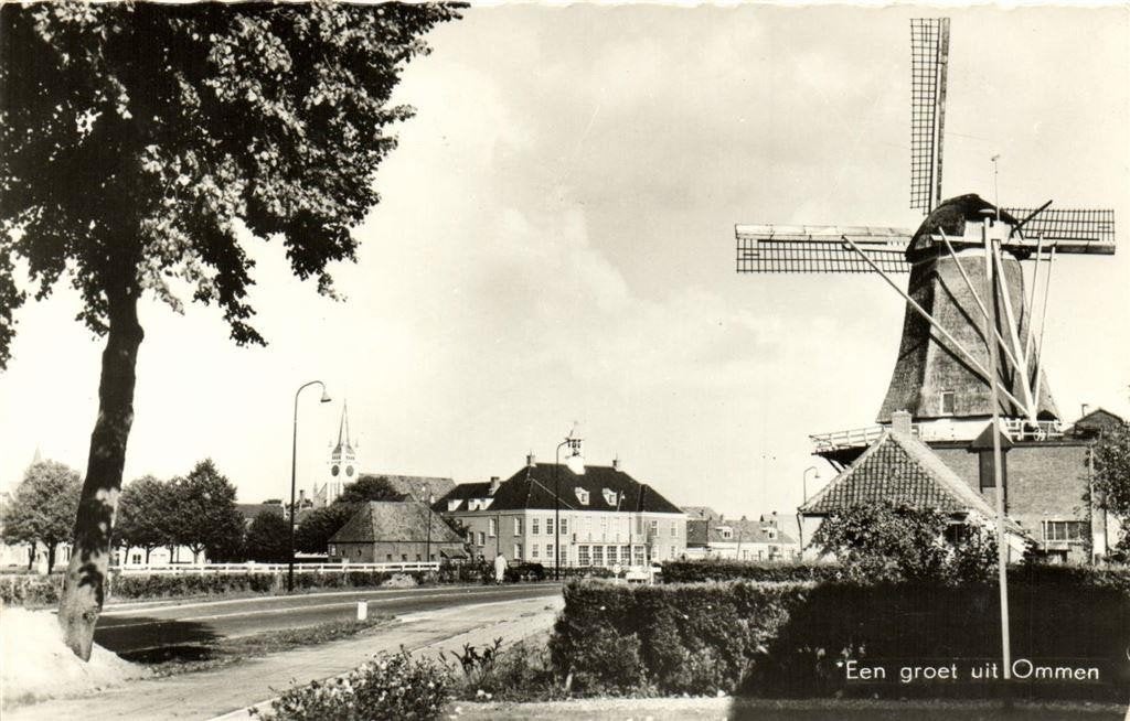 Een groet uit Ommen - dorpsgezicht - 1962 gelopen, Ophalen of Verzenden, 1960 tot 1980, Gelopen, Overijssel