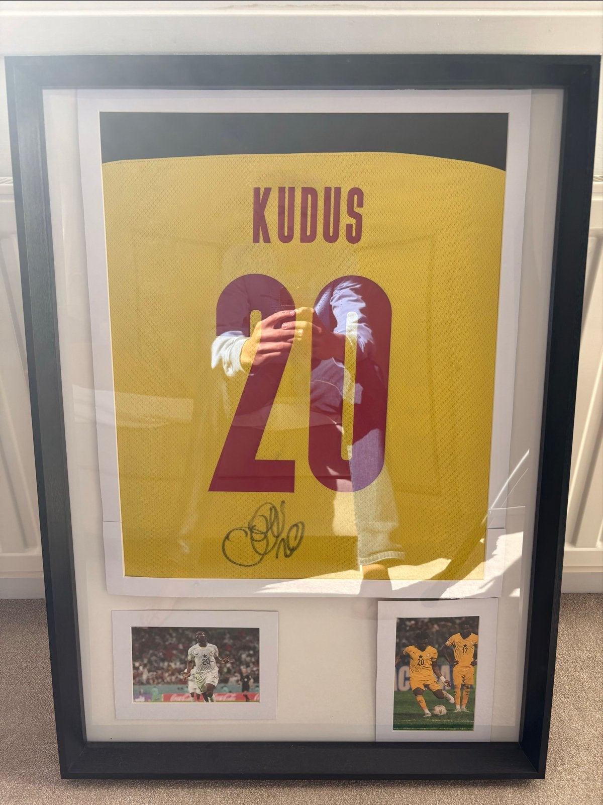 Gesigneerd Ghana Voetbalshirt - Mohammed Kudus, Buitenlandse clubs, Shirt, Ophalen of Verzenden, Zo goed als nieuw