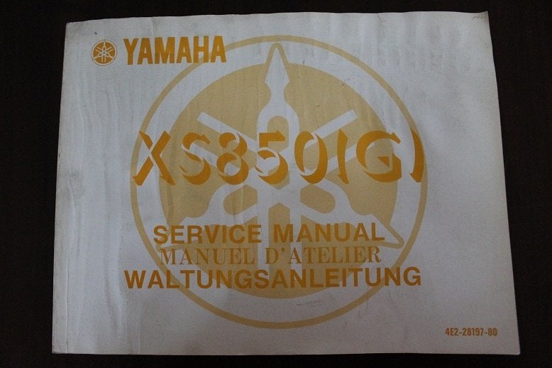 Yamaha XS850 G 1980 motorcycle service manual XS 850, Ophalen of Verzenden, Yamaha