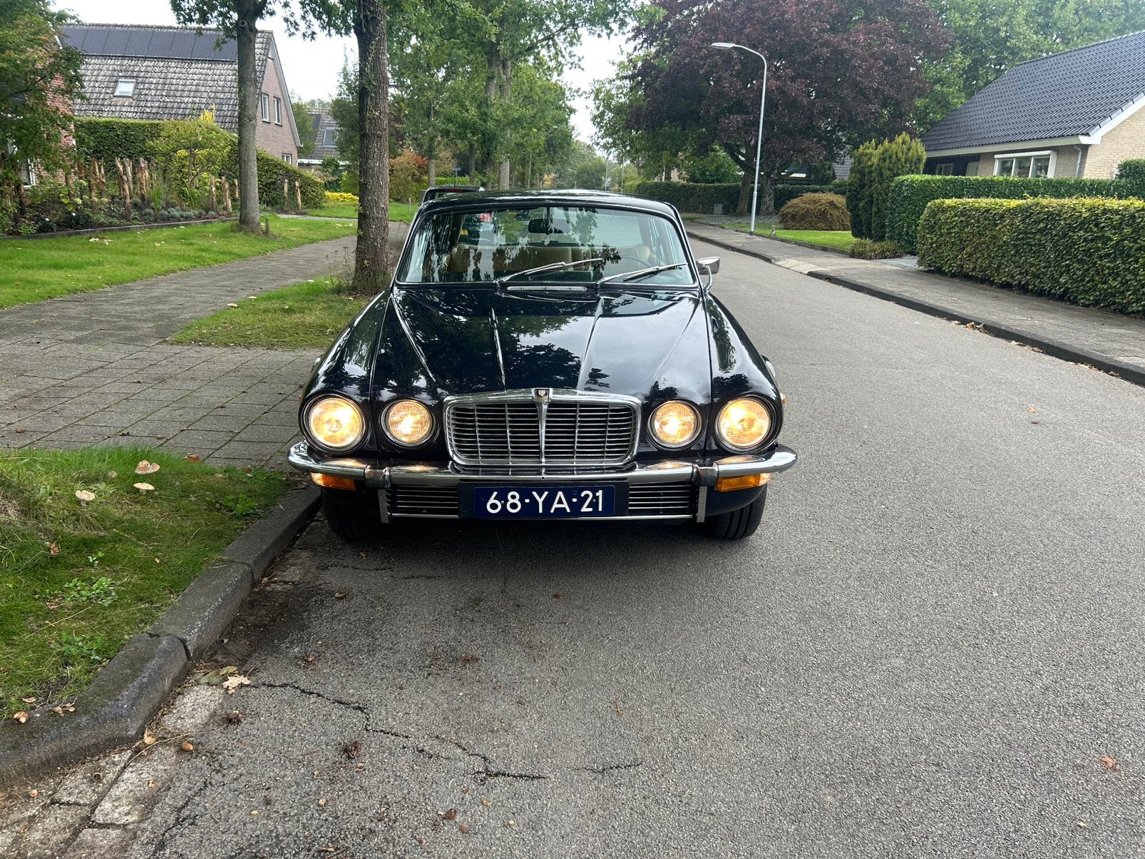 Jaguar xj 6, uniek vanwege handmatige 5 versnellingsbak, Auto's, Achterwielaandrijving, Beige, 4200 cc, Blauw