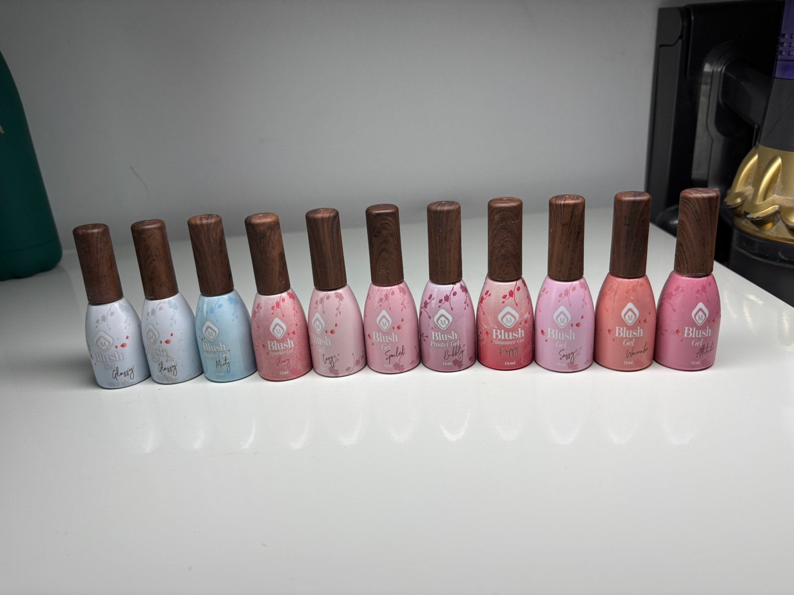11x Magnetic Blush Gel / Pastel Gel / Summer Gel – BIAB, Ophalen of Verzenden, Zo goed als nieuw, Overige kleuren, Handen en Nagels