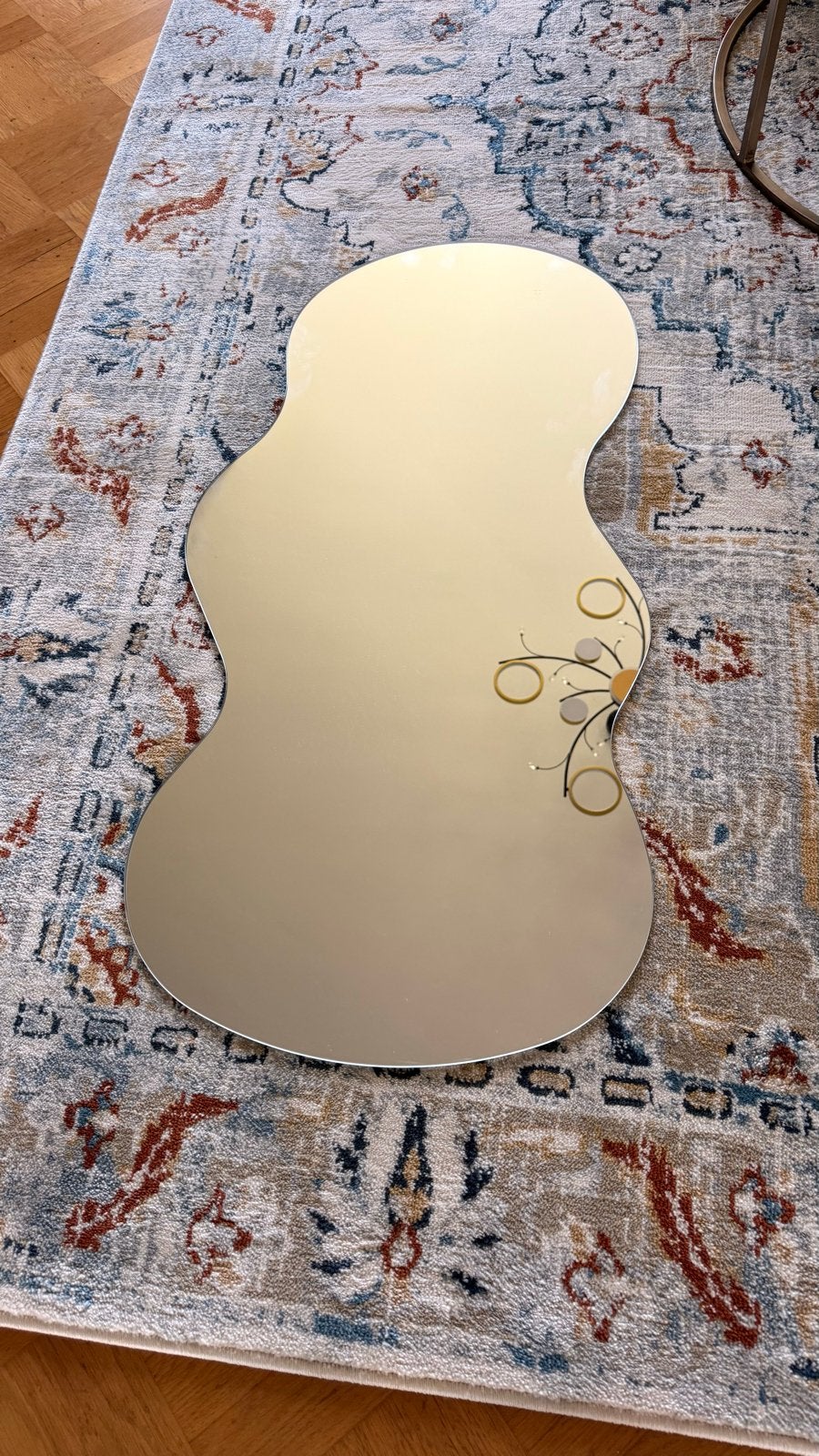 JYSK REJSBY organische spiegel 50x100 cm, Ophalen, 100 tot 150 cm, Zo goed als nieuw, Overige vormen
