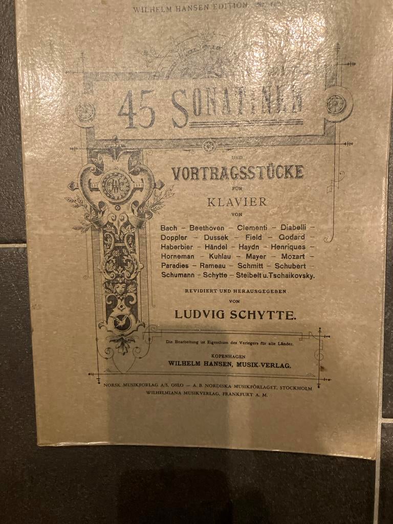 45 Sonatinen und Vortragsstücke voor Klavier - Ludvig Schytt, Gebruikt, Klassiek, Ophalen of Verzenden, Thema