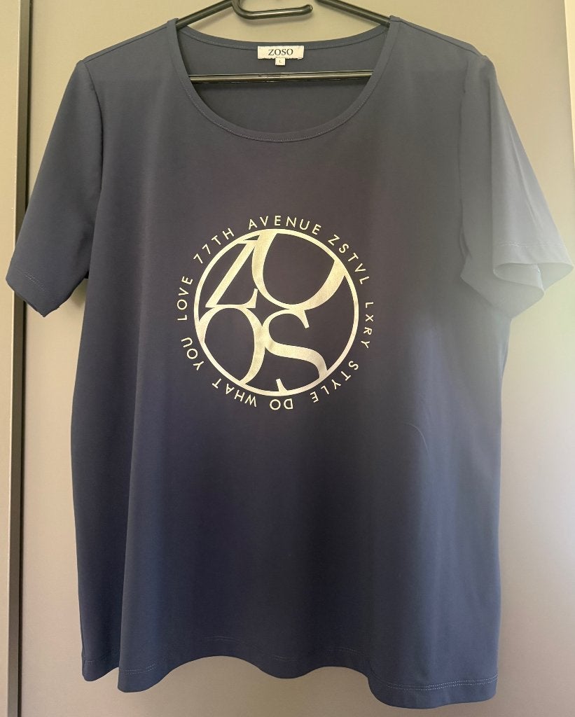 Navyblauw shirt Zoso maat L, Blauw, Maat 42/44 (L), Ophalen of Verzenden, Zo goed als nieuw
